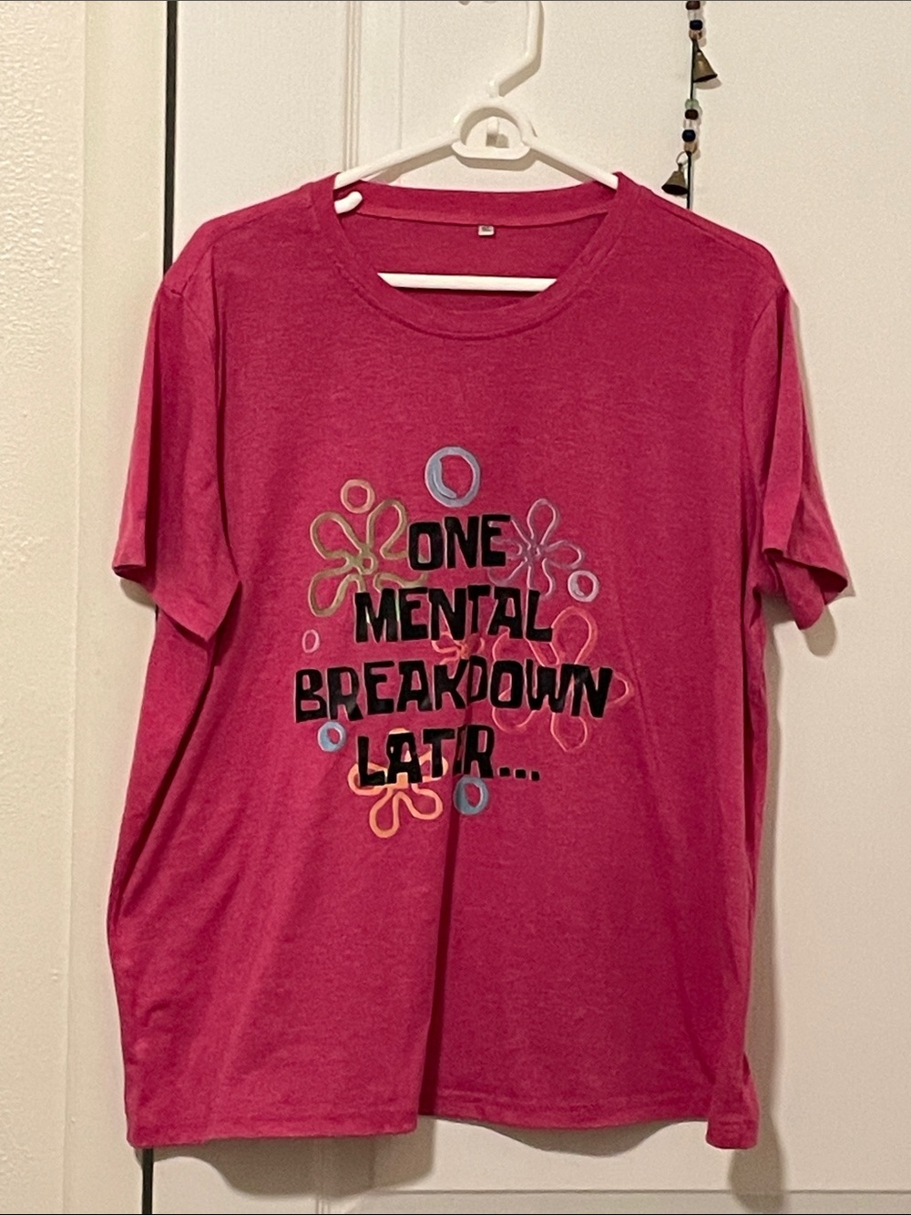 Nickelodeon Graphic Pink Tee - "One Mental Breakdown Later"